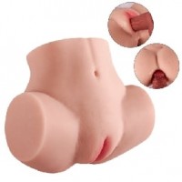 Vagina & Anal Lifelike Male Masturbator, Flesh tone